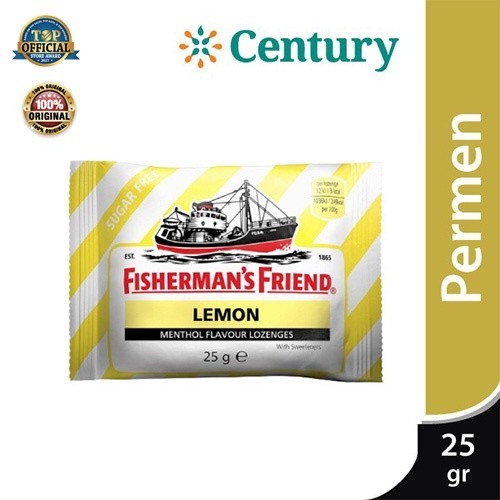 

Fisherman's Friend Sugar Free Lemon Tropical 25 Gr/Permen Pelega Tenggorokan / Pernafasan bau mulut