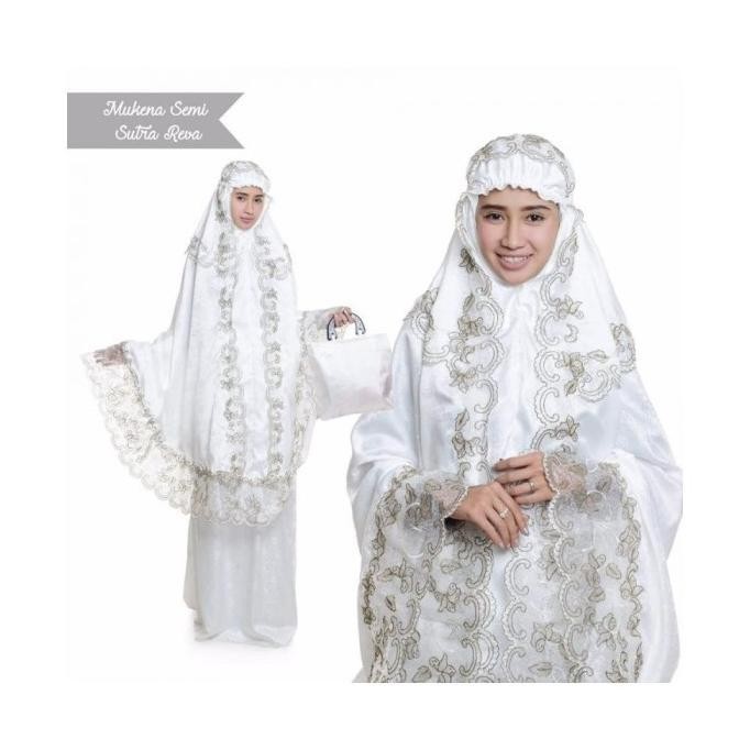 Pn857 Alat Sholat Wanita Mukena Satin List Bunga Mukena Bordir Bunga M Wiwitcici