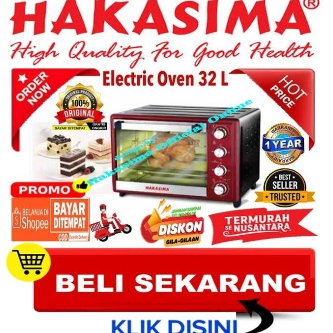 [Garansi 1 Thn] Hakasima Oven 32 Liter Promo Big Sale Oven Listrik Mariazhang925