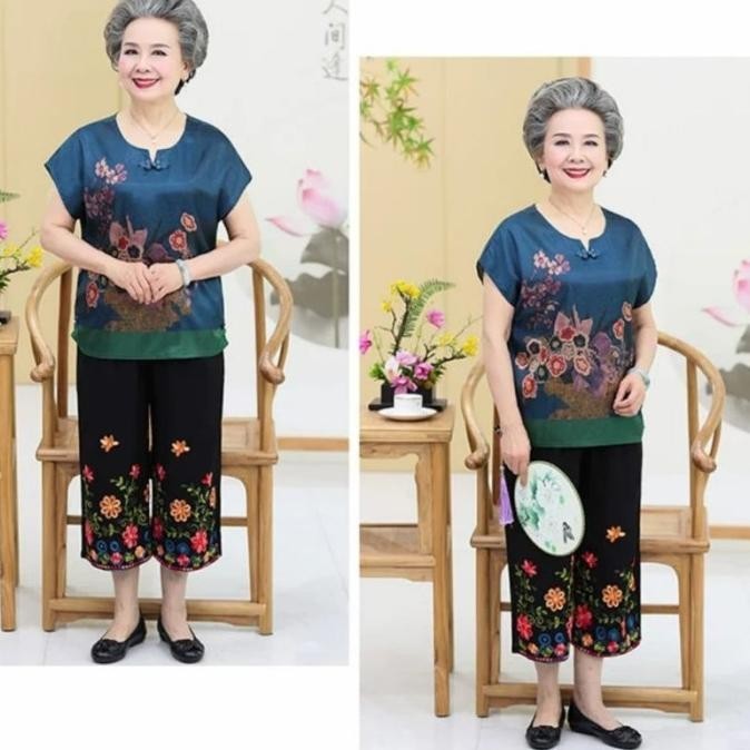 [Promo] Atasan Blouse Wanita Cny Baju Imlek Satin Import Tangan Pendek