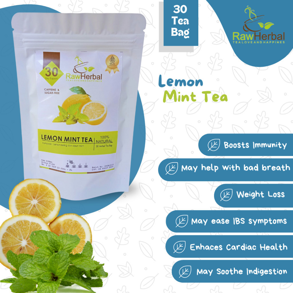 

Original Lemon Mint Tea : Teh Lemon & Daun Mint - 30 Tea Bag