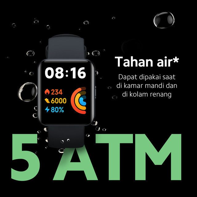 Official Xiaomi Redmi Watch 2 Lite Layar 1,55″ Tahan Air 5 ATM Baterai Hingga 10 Hari 100+ Mode Kebugaran Image 5