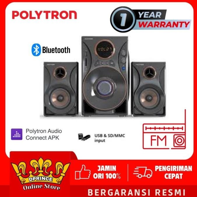 Polytron Speaker 9310 Multimedia Bluetooth Pma9310 Radio Fm Pma 9310