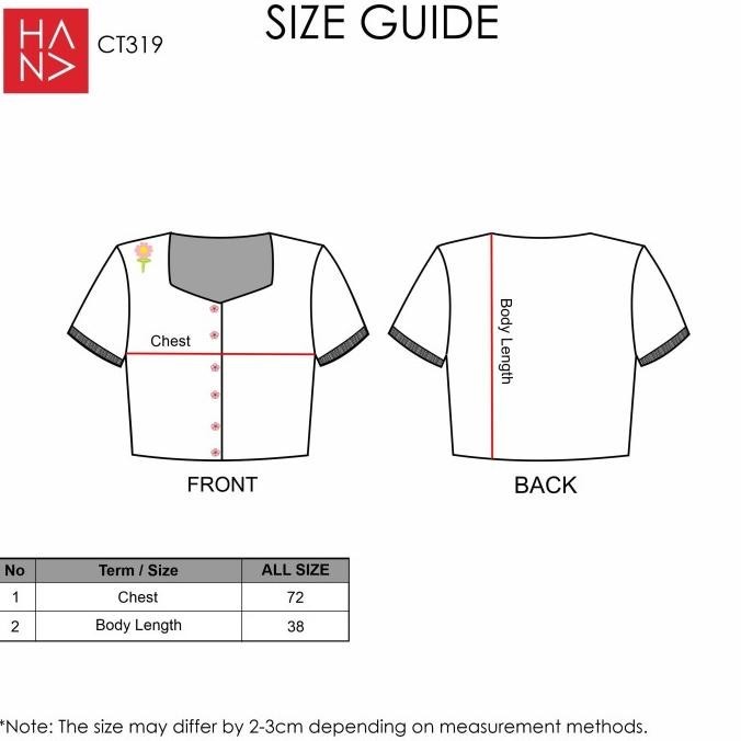 Hana Fashion - Messy Crop Top Atasan Wanita - Ct319