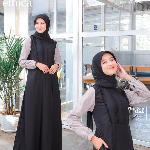 New Sale Gamis Ethica Ayumi 414 Phantom Black Original
