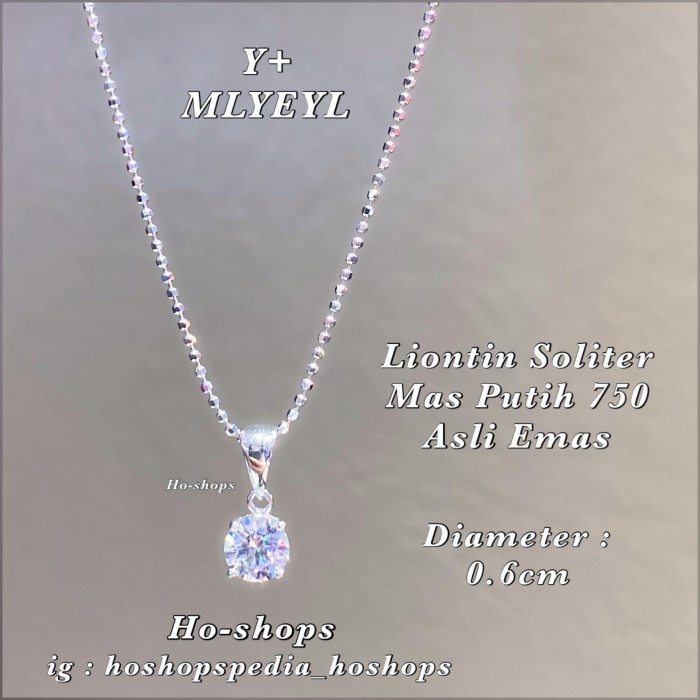 LIONTIN SOLITER MAS PUTIH KADAR 750 75% ASLI EMAS