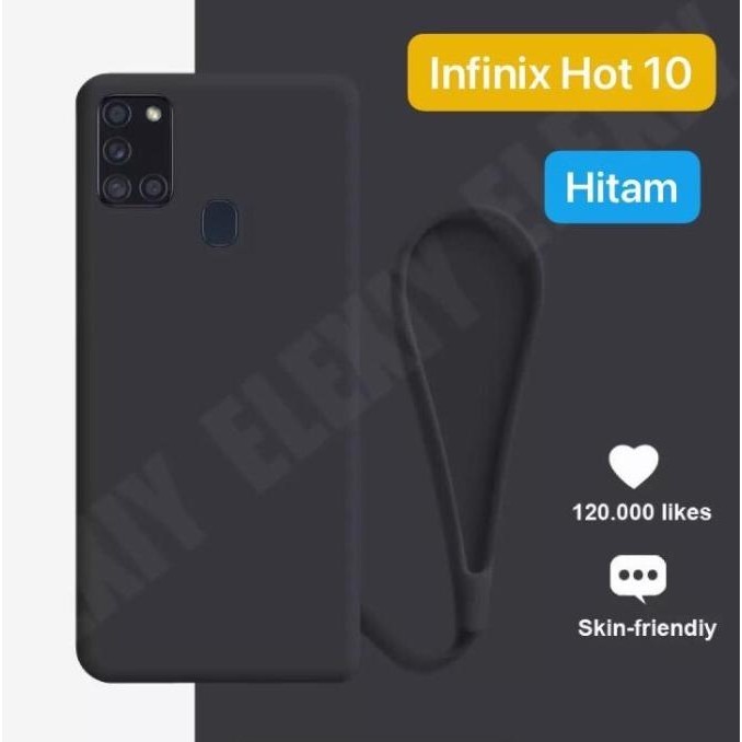 Immortal INFINIX HOT 10 Liquid LANYARD Tali Silikon Soft Case Handphone