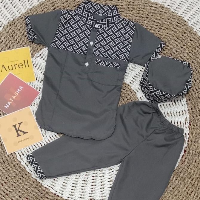 Baju Koko Batik Anak Laki Laki 1 Tahun - 11 Tahun