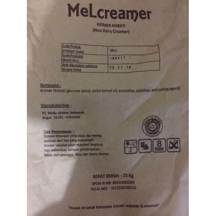 

Bubuk Creamer Melcreamer / Mel Creamer 35F 25Kg Gosend Only!!!