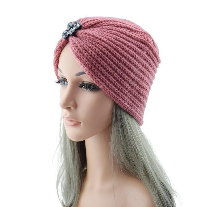 Turban Wanita / Turban Instant / Headband Bandana Rajut Wanita Tebal