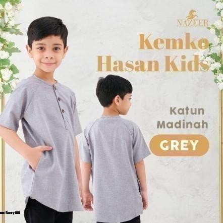 Kemeja Nazeer Original Koko Hasan Kids Lengan Pendek
