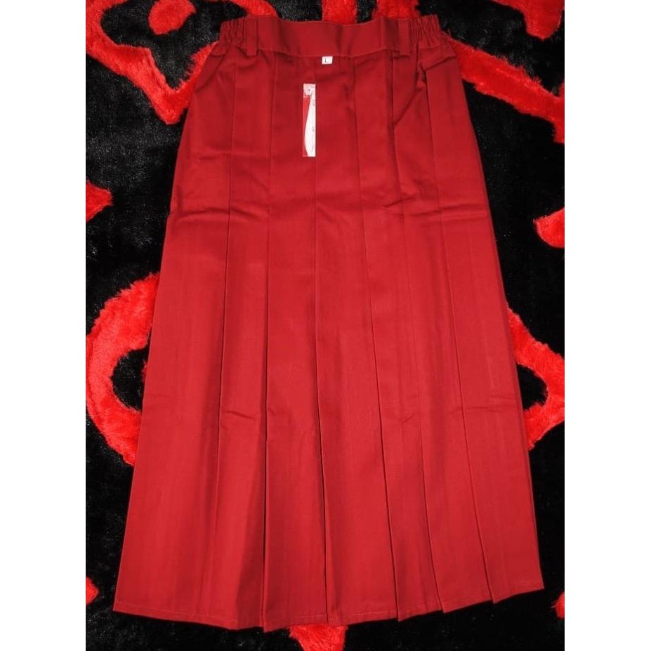 Rok Merah Panjang Seragam Sd