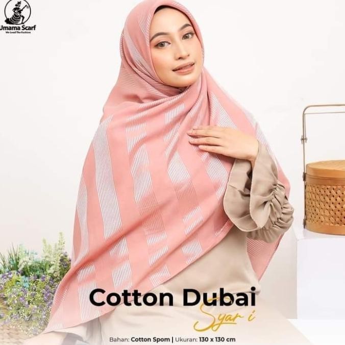 Jilbab Segiempat Jumbo Cotton Dubay Syari Umama