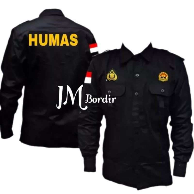 KEMEJA HUMAS BORDIR || KEMEJA PDL HUMAS BORDIR || KEMEJA HUMAS POLRI BORDIR