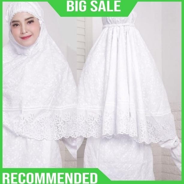 Bergo Putih Polos Premium Haji Dan Umroh Ukuran Xl Jumbo
