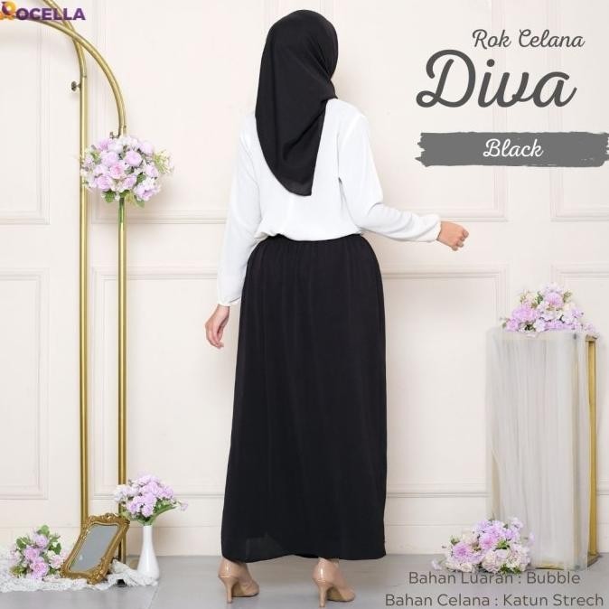 Rok Celana Wanita Muslimah Rocella Bawahan Cewek Muslim Casual Polos