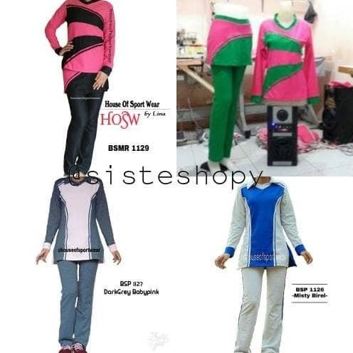 Baju Senam Muslim / Baju Senam Rok / Baju Aerobik