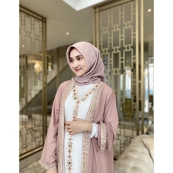 Gamis Wanita Terbaru Baju Muslim Kaftan Long Dress Remaja Kekinian