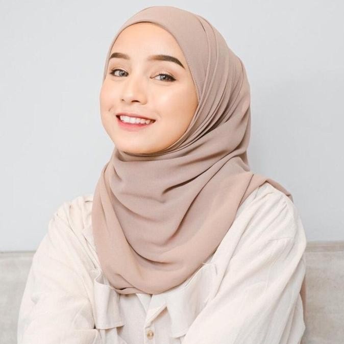 Kerudung Segitiga Inner 2 Layer Ceruty Babydoll Hijab Segiempat Instan