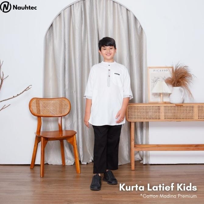 Nauhtec  Baju Koko Anak Kurta Latief Kids Series Katun Madina Premium