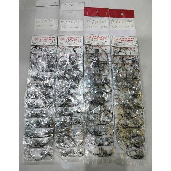 Rakitan Kail Jadi Untuk Ikan Bawal+Neklin Dan Lele Kail Cabang 3 Kail Glosor