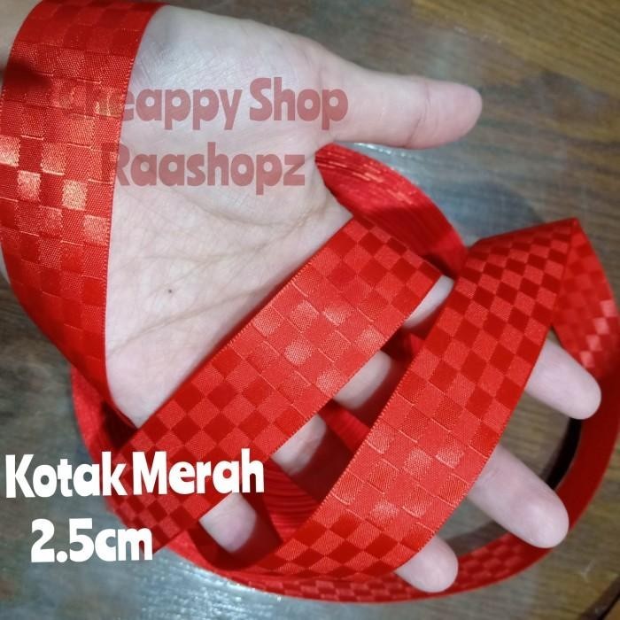 

Pita Satin Motif Kotak Pita Merah Pita Hijau Pita Gold Pita Natal 077