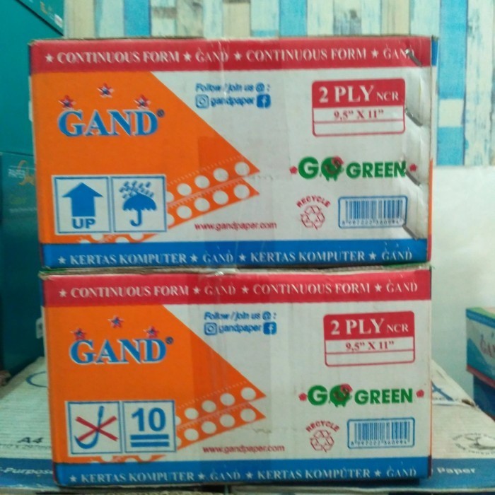 

Gand Continuous Form/Kertas Komputer 9,5 X 11" 2 Ply Bagi 2 (Pm).