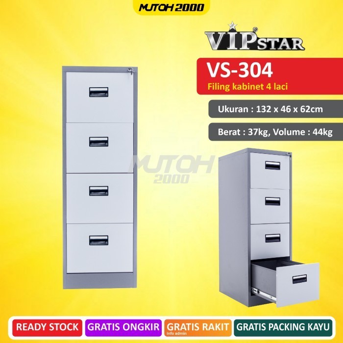 

Vip Star Vs-304 Filling Cabinet 4 Laci Filing Kabinet 4 Laci