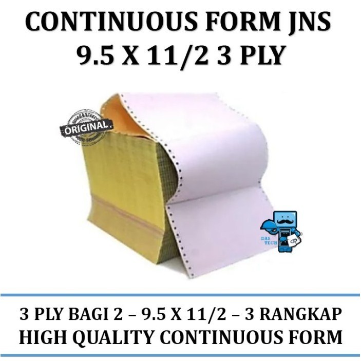 

Continuous Form Jns 9.5X11/2 3 Ply Ncr W