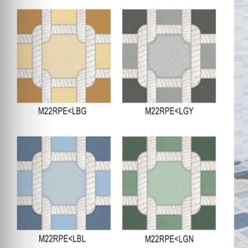 KERAMIK MATT TEKTURE ROPE SERIES UKURAN 25X25 BY MUSTIKA