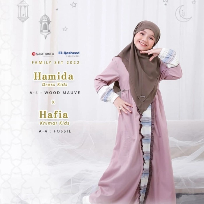 Diskon 10% Yasmeera Hamida Dress Kids Gamis Anak Bahan Katun HotR33A