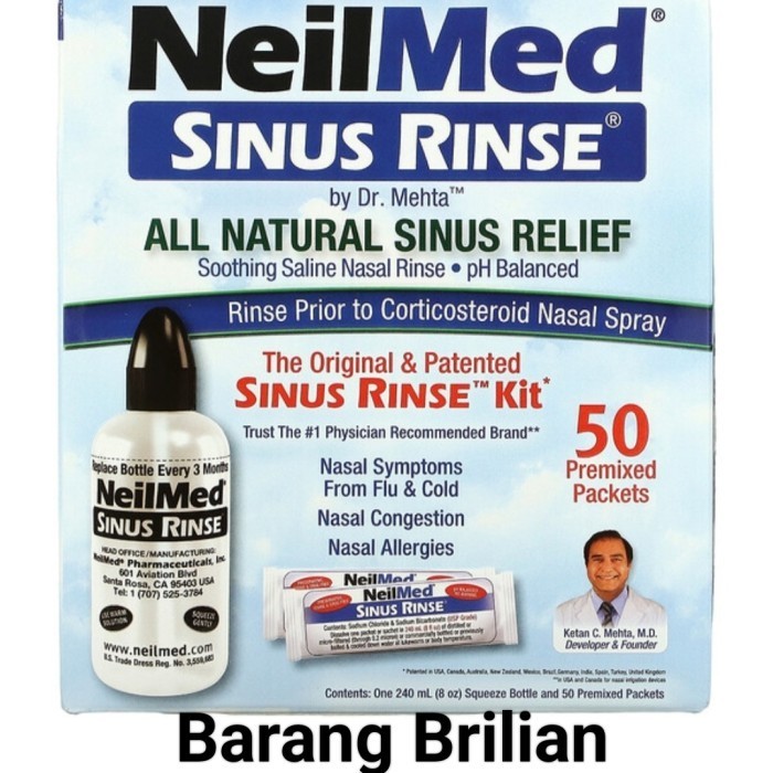 Neilmed botol sinus Rinse + 50 premixed packets