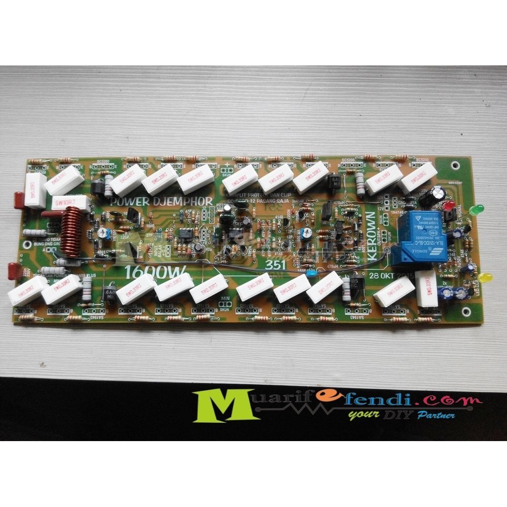 KIT Power Amplifier 1600Watt toshiba 12set panjang 30cm plus protector KEROWN CLASS GB JOWO 351