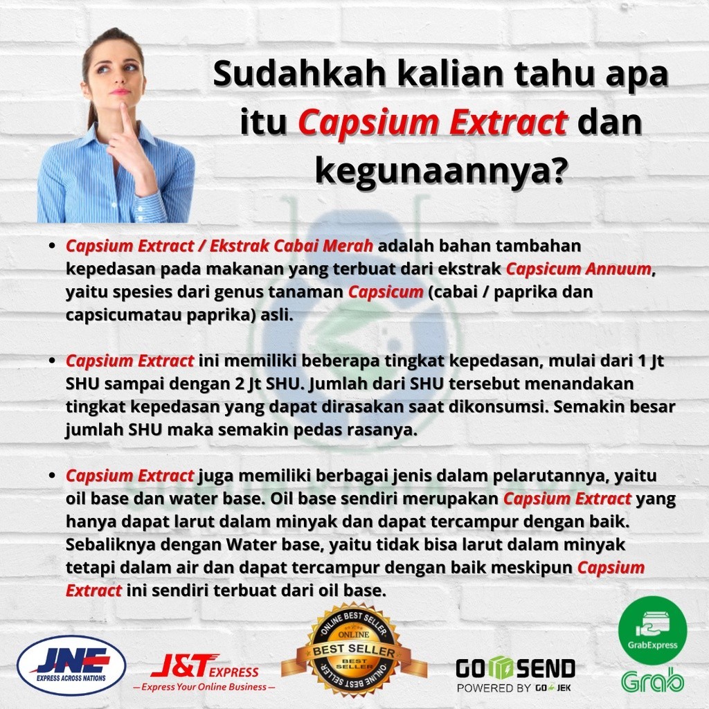 

Ekstrak Cabe Merah Murni / Pure Capsicum Ekstrak 1 KG