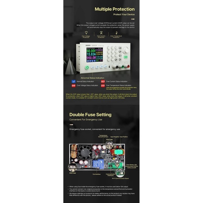 Adjustable Power Supply DC Regulated Digital Display 24A RD6024 RIDEN promo