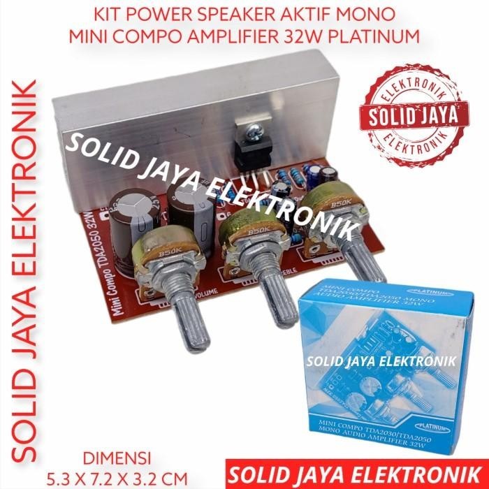 POWER AKTIF MINI COMPO AMPLIFIER MONO 32W TDA2030 TDA 203 PLATINUM