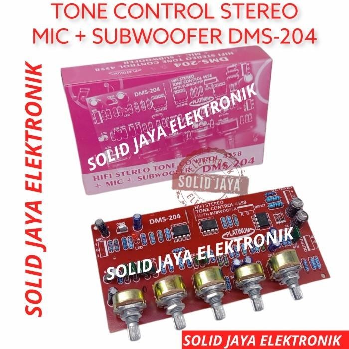 KIT TONE CONTROL STEREO PLUS MIC SUBWOOFER SUB DMS204 DMS-204 PLATINUM