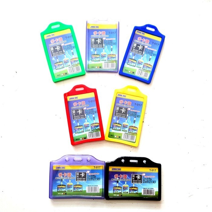 

Tempat Id Card Double Transparan Potrait Jing Tai