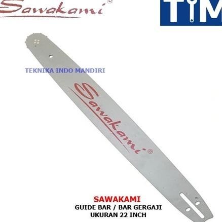 Terbaru Sawakami Bar Gergaji Mesin 22 Inch / Bar Chainsaw / Guide Bar 22 Inch