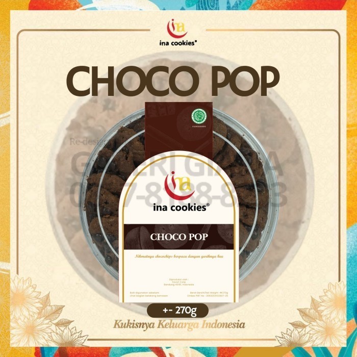 

Limited! Terfavorit! Kue Kering Ina Cookies Choco Pop Reguler Kue Lebaran 2021 New