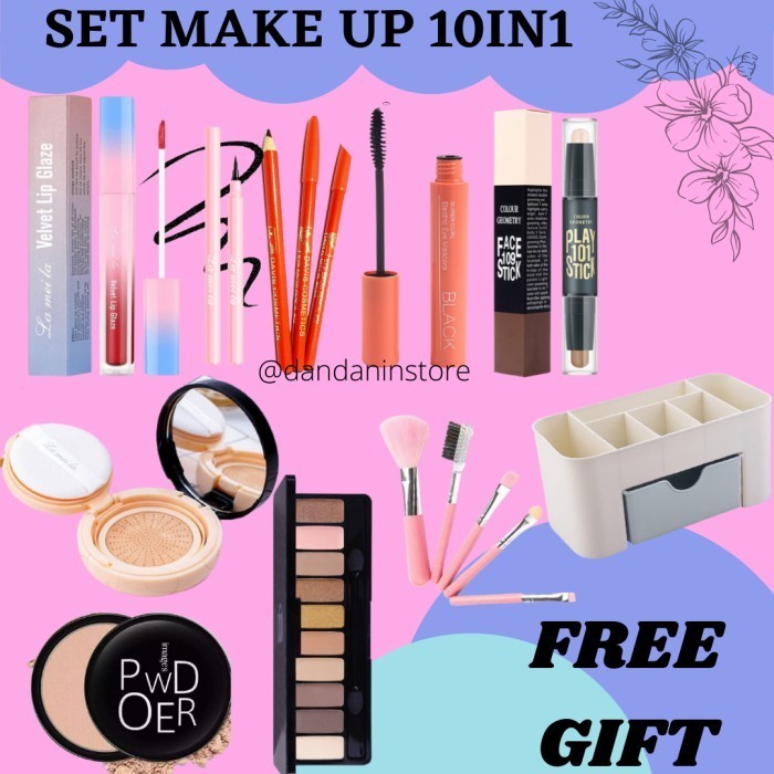 Paket Seserahan Kosmetik Wajah Make Up set Murah Lengkap 10in1 Makeup