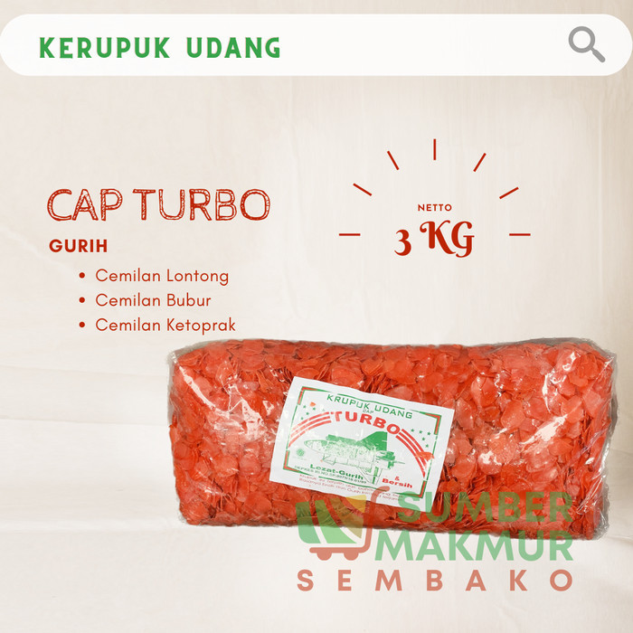 

Kerupuk Udang Merah Cap Turbo Bal