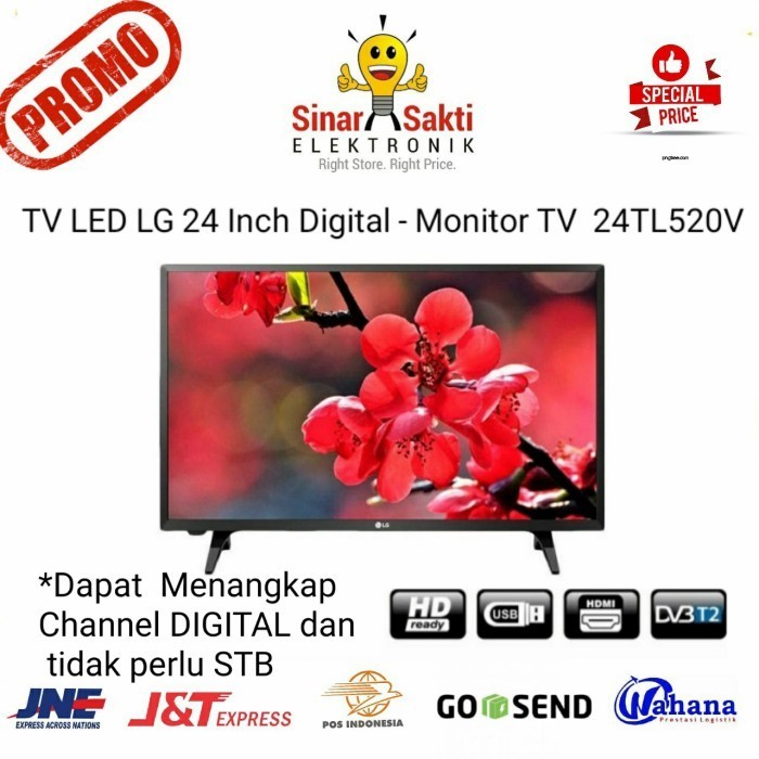 Open DS] TV LED LG 24 inch 24" Monitor Garansi Resmi