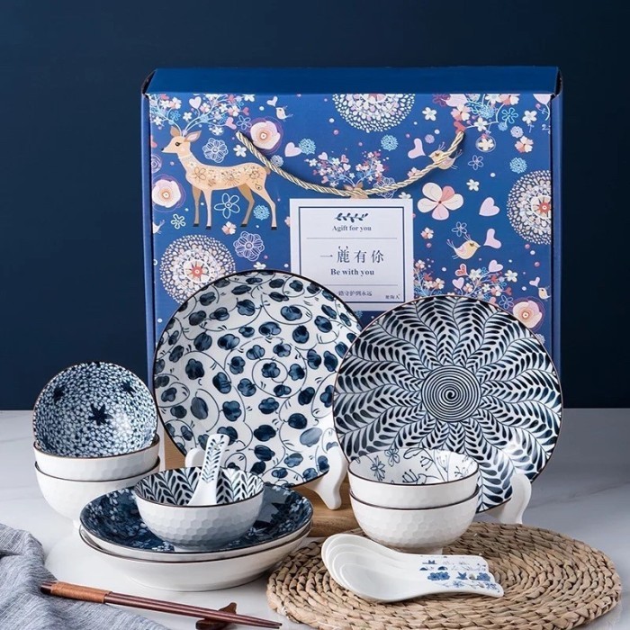 

Luxury Hampers Japanese Gift Set / Wedding Gift Plate Bowl 16Pcs Lux