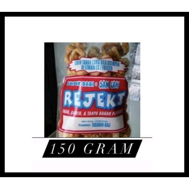 

SALE PROMO KRUPUK SAMCAN / KULIT BABI REJEKI KHAS BALI 150GR READYY