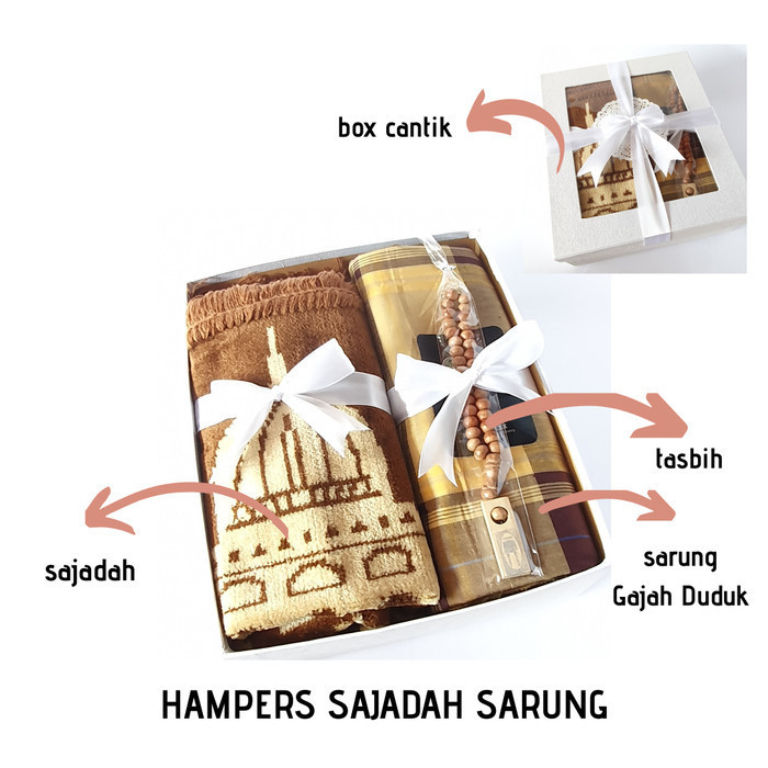 

Paket Kado Ulang Tahun/Pengantin Sajadah Turki Dan Sarung Free Tasbih