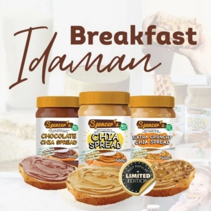 

Selai Cokelat Scer Chia Spread Low Cale High Fiber Enak 500 Gr