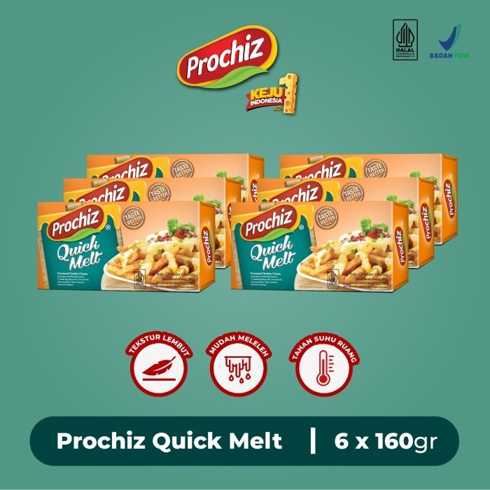 

Keju Prochiz Qui Melt 160 Gr Paket 6 Pcs