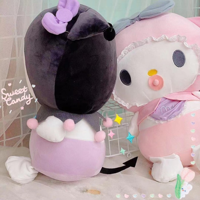 Marwa - Boneka Cartoon Melody Kuromi Dot Super Jumbo Bahan Halus