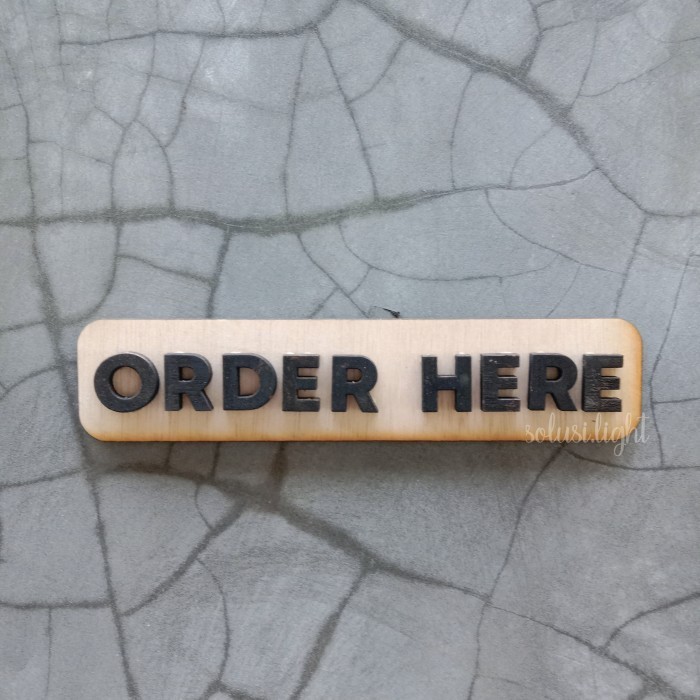 Sign Kayu Plywood CUSTOM